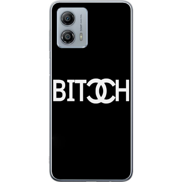 Motorola Moto G53 Läpinäkyvä kuori Bitch Chanel -inspiroima katumuoti Muoti Tekstimotiivi Trendi Ikoninen Tyyli Kaupunkisuunnittelu