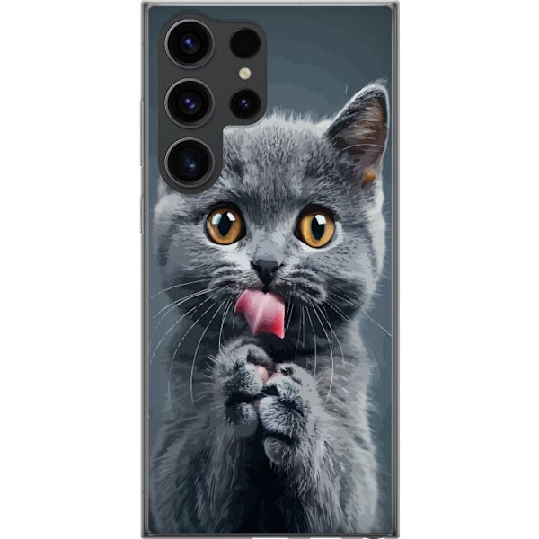 Samsung Galaxy S24 Ultra Gjennomsiktig deksel Katt