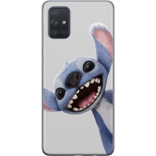 Samsung Galaxy A71 Läpinäkyvä kuori Stitch liikkeessä - Kawaii-suunnittelu faneille ja lapsille