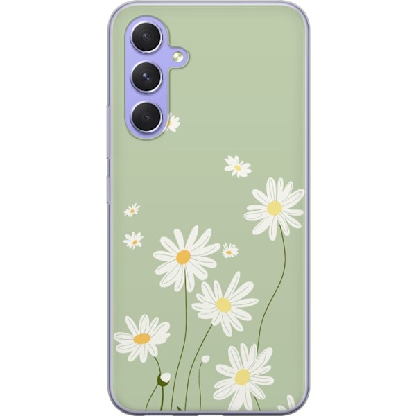 Samsung Galaxy A54 Genomskinligt Skal Prästkragar – blommig