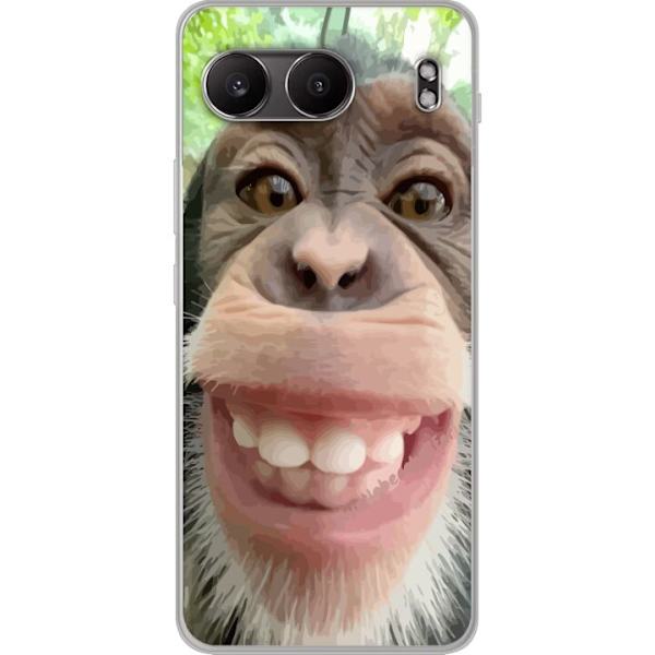 OnePlus Nord 4 Läpinäkyvä kuori Simpanssi Selfie Rauhallinen Graafinen Suunnittelu Apinan Aihe Suosittu Urban Art Tyyli