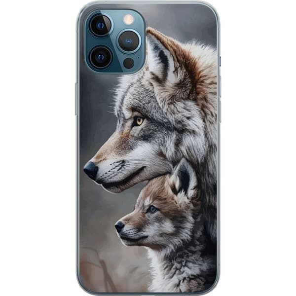 Kompatibelt Mobilskal till Apple iPhone 12 Pro Max Vargar Vilda Wolf Djur Mystik