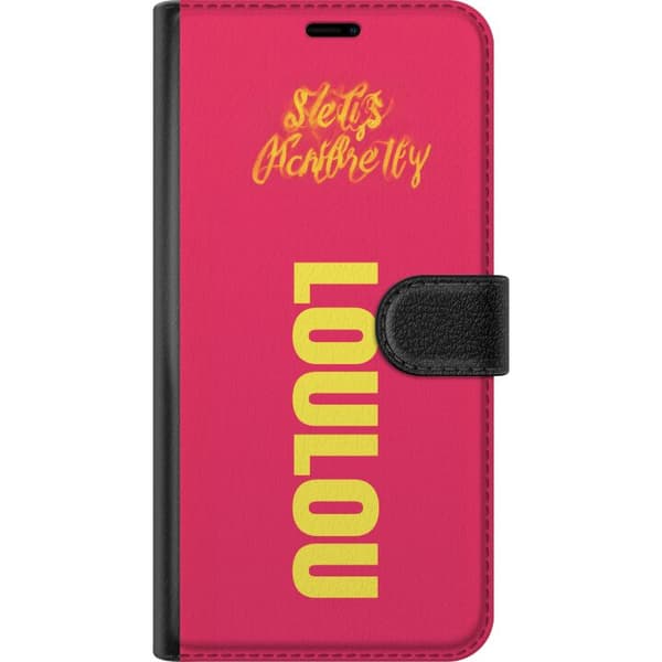 Kompatibel Tegnebogsetui til OnePlus 9 LOL LOL text pink