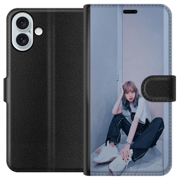 Apple iPhone 16 Plus Plånboksfodral Lisa from Blackpink – K-pop Style Icon