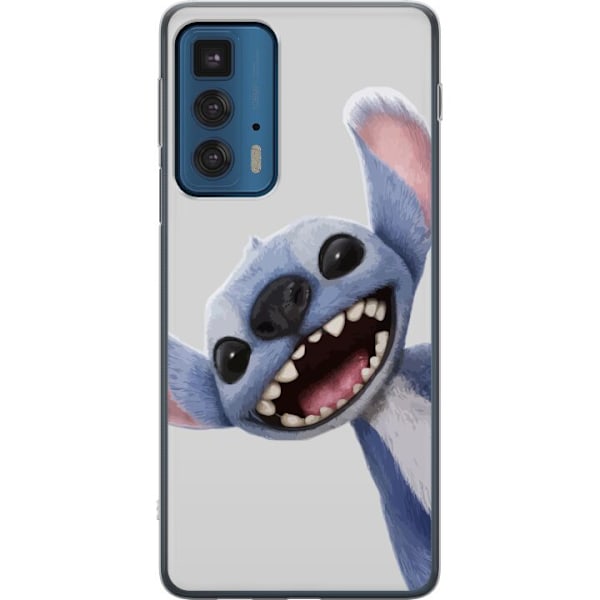 Motorola Edge 20 Pro Gjennomsiktig deksel Stitch i Fart - Kawaii Design for Fans & Barn