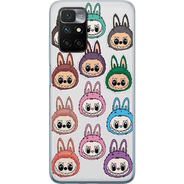Xiaomi Redmi 10 Genomskinligt Skal Labubu Macaron Monster –