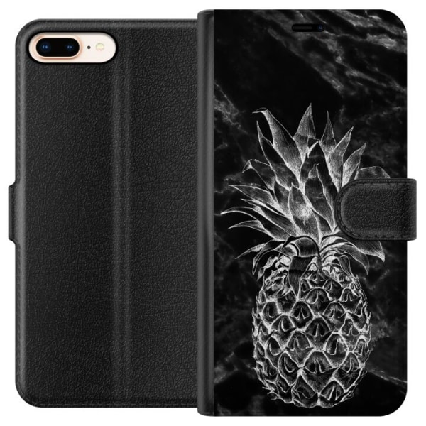 Apple iPhone 8 Plus Plånboksfodral Marmor Ananas