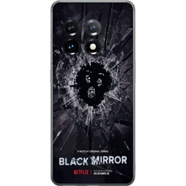 OnePlus 11 Läpinäkyvä kuori Black Mirror Sci-Fi Netflix -sarja Dystopia Teknologia Cyberpunk Synkkä TV Videopeli Teema