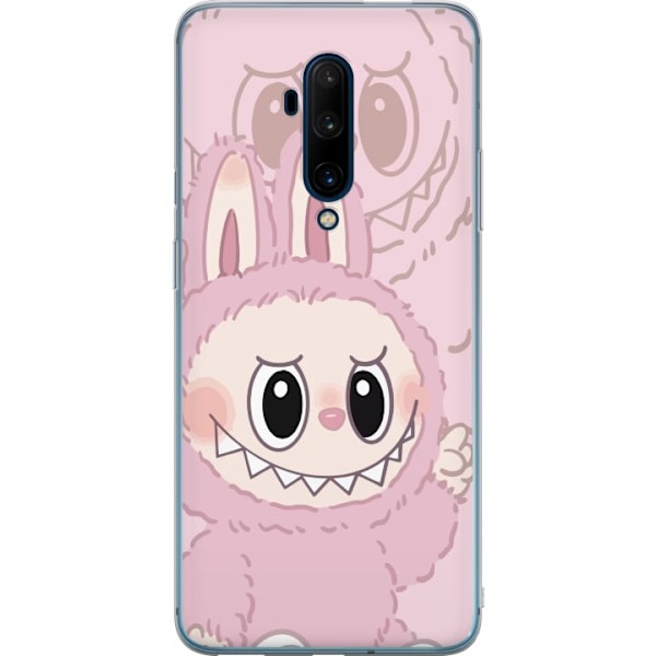 OnePlus 7T Pro Genomskinligt Skal Labubu Floral Freak – Blommigt monster i vintage-stil