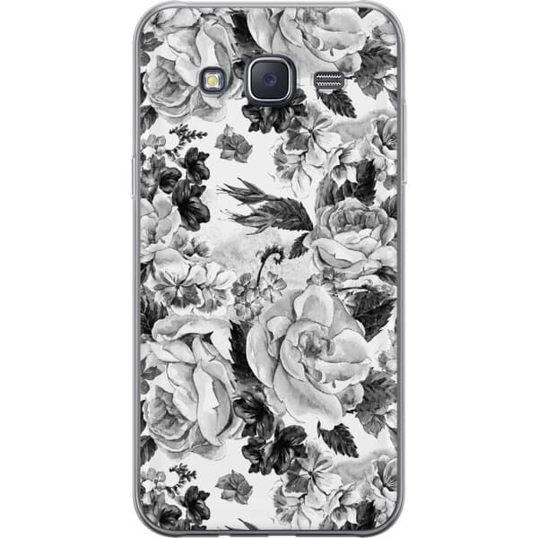 Kompatibel Mobilcover til Samsung Galaxy J5 Grå roser grå
