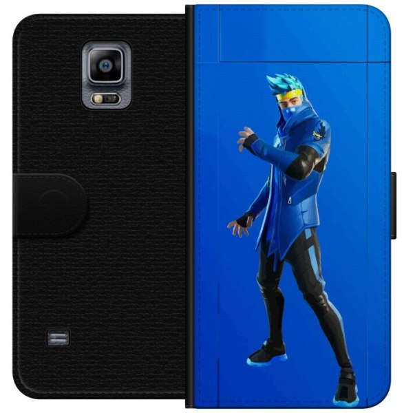 Samsung Galaxy Note 4 Tegnebogsetui Fortnite - Ninja Blue