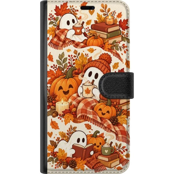 Kompatibel Tegnebogsetui til Sony Xperia 10 VI Græskarspøgelser orange