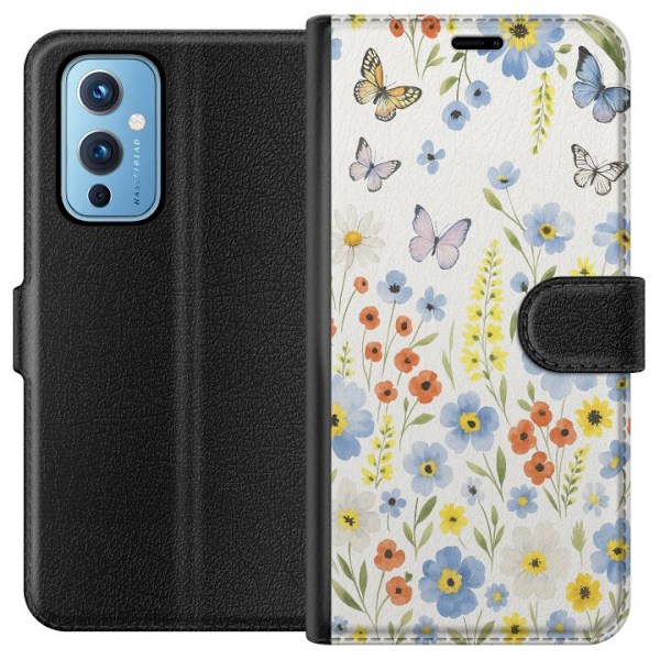 OnePlus 9 Plånboksfodral Sommarblommor