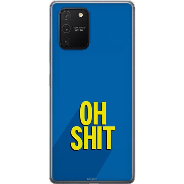 Kompatibelt Mobilskal till Samsung Galaxy S10 Lite Oh Shit text blå