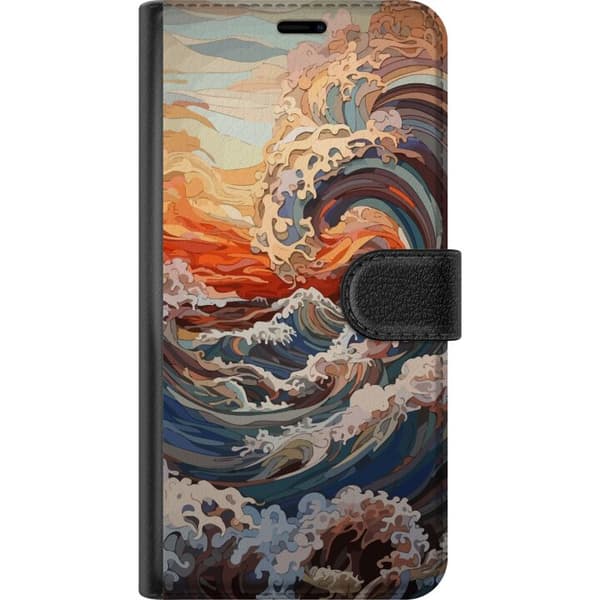 Yhteensopiva Lompakkokotelo Apple iPhone 12 mini Aallot