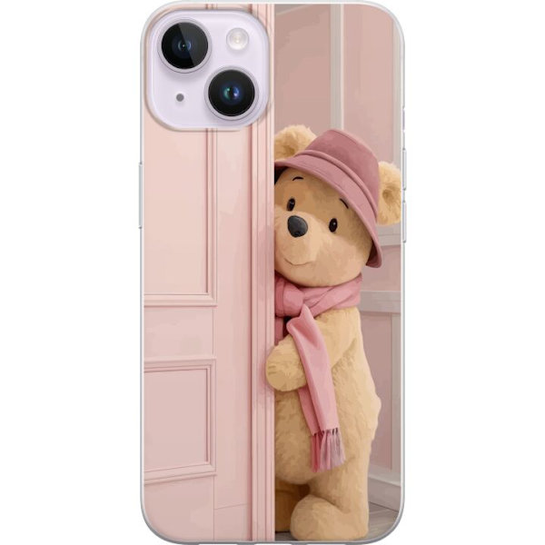 Apple iPhone 14 Plus Genomskinligt Skal Nalle Puh Disney Motiv Tecknad Serie Klassisk Populär Barn Motiv Disneyfigur Ikonisk Karaktär