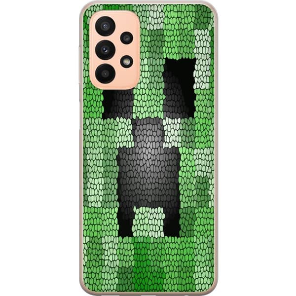 Kompatibelt Mobildeksel til Samsung Galaxy A23 Creeper / Minecraft