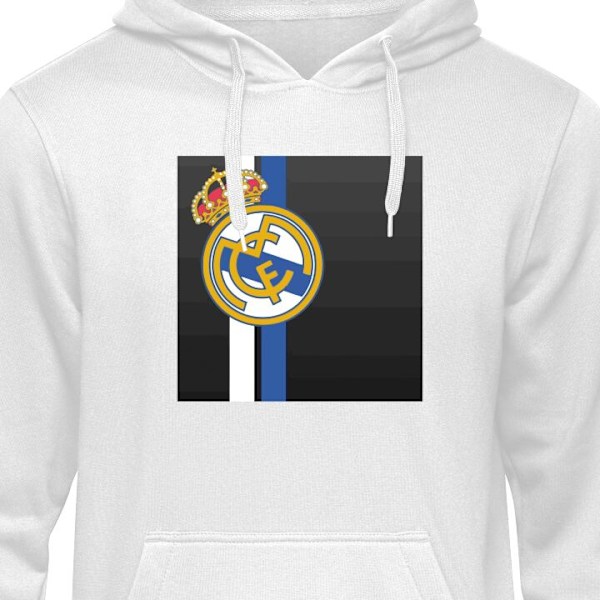 Hoodie för Vuxen | Bekväm Huvtröja Real Madrid vit S