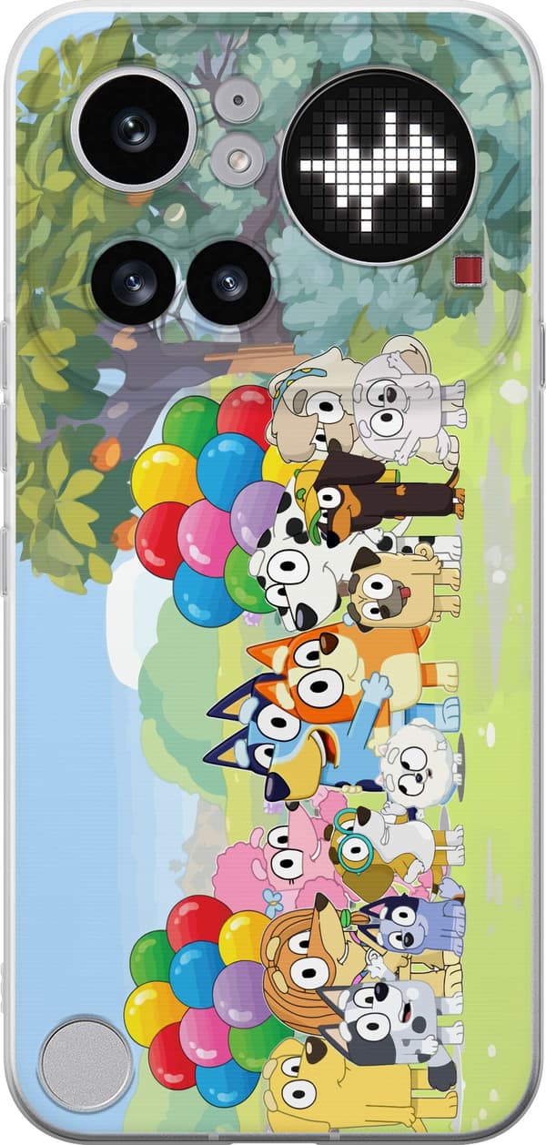 Kompatibelt Mobildeksel til Nothing Phone 4a Pro Tegnede hunder med ballonger