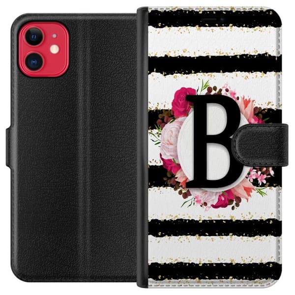 Kompatibel Tegnebogsetui til Apple iPhone 11 Bogstaven B