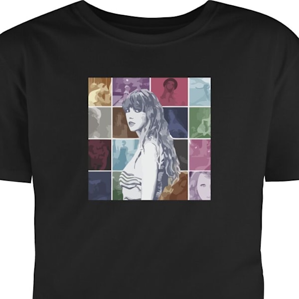 T-paita Aikuisille | Klassinen Aikuisten T-paita Taylor Swift musta XL