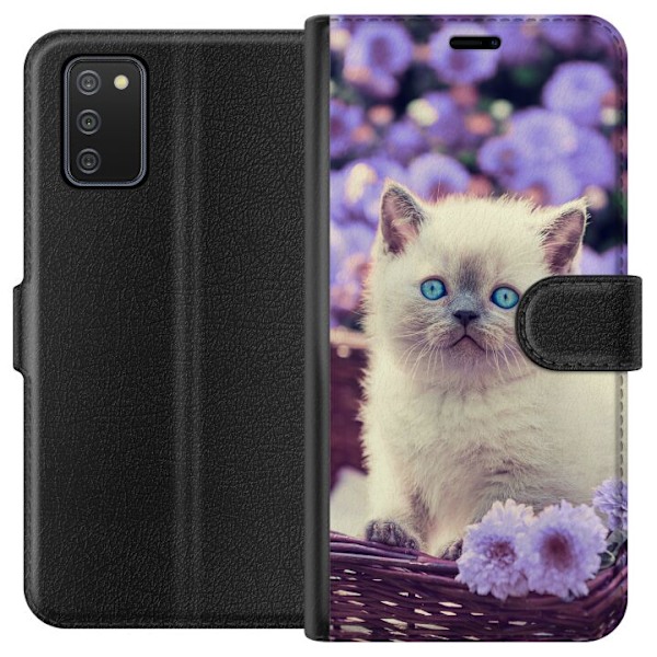 Samsung Galaxy A02s Lompakkokotelo Kissa