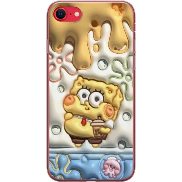 Apple iPhone SE (2020) Läpinäkyvä kuori SvampBob neliö