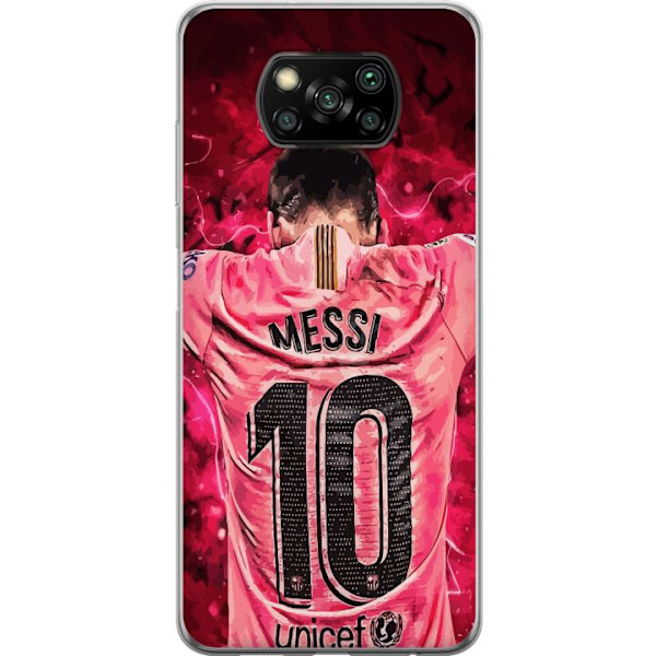 Xiaomi Poco X3 NFC Läpinäkyvä kuori Messi Jalkapallo Barcelona Argentiina Motivoiva Legendaarinen Pelaaja FC Barcelona Numero 10 Urheilu Jalkapallo