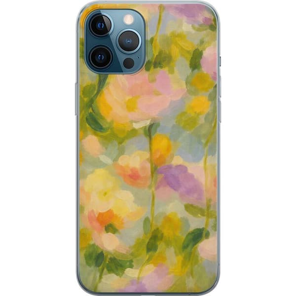 Kompatibelt Mobildeksel til Apple iPhone 12 Pro Max Myke sommerblomster i drømmende pastellharmoni