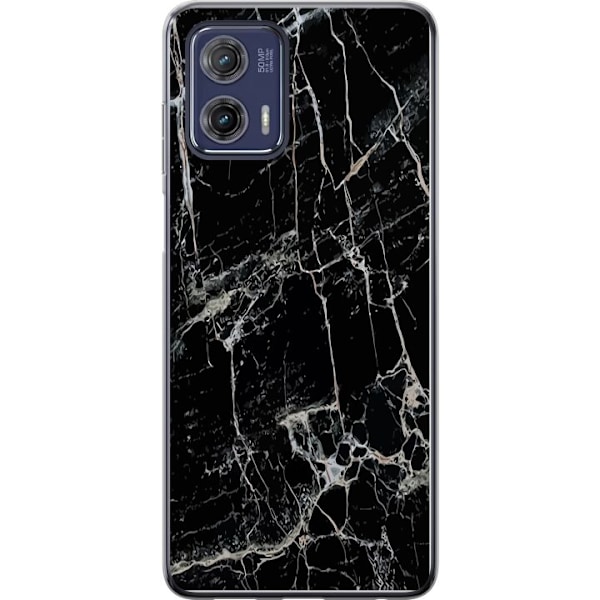 Motorola Moto G73 Gjennomsiktig deksel Marmor Svart