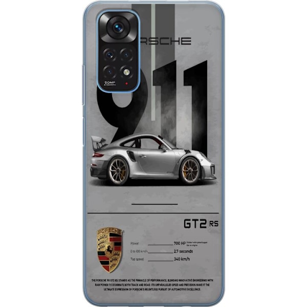 Xiaomi Redmi Note 11S Läpinäkyvä kuori Porsche 911