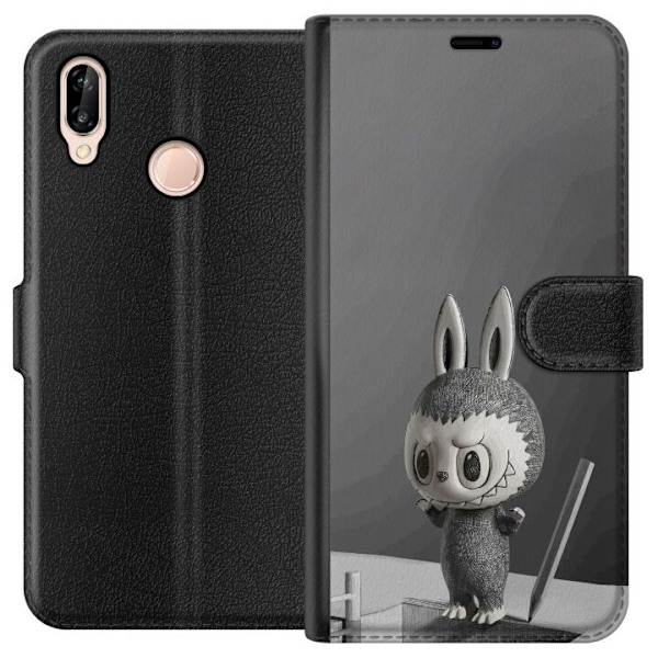 Huawei P20 lite Tegnebogsetui Pop Mart MEGA LABUBU LABUBU Sket