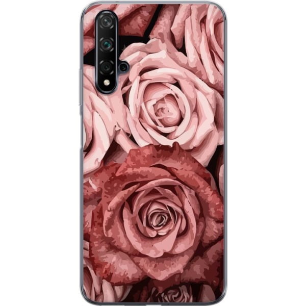 Huawei nova 5T Läpinäkyvä kuori Ruusut