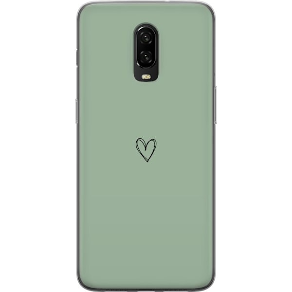 OnePlus 6T Läpinäkyvä kuori Sydän