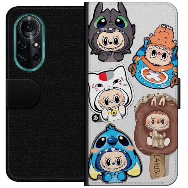 Huawei nova 8 Pro Lompakkokotelo Labubu hahmokokoelma - Pop Mart Labubu The Monsters väriluulisessa muotoilussa