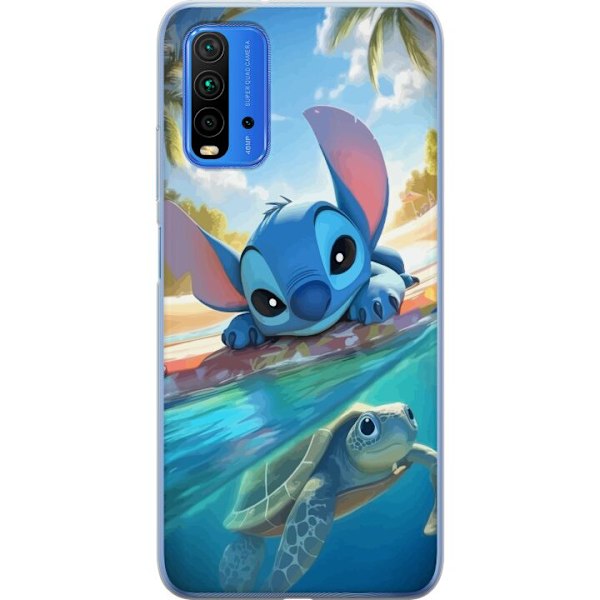 Xiaomi Redmi Note 9 4G Gennemsigtig cover Stitch med skildpadd
