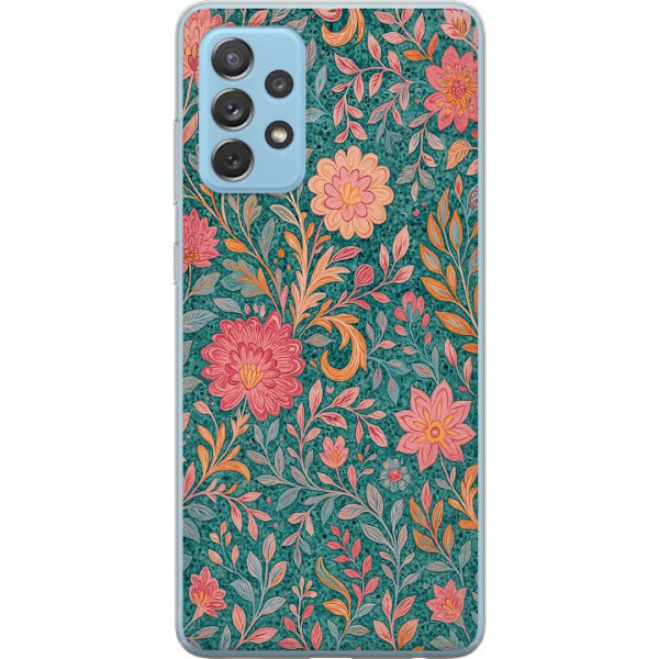 Samsung Galaxy A52 5G Läpinäkyvä kuori Floral Dream