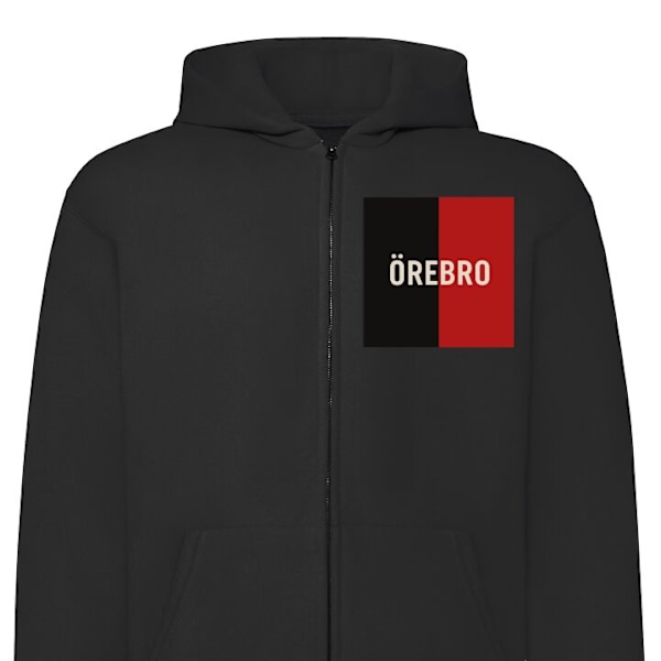 Zip-Hoodie | Hættetrøje med Lynlås til Voksne Örebro - Ishockey sort S