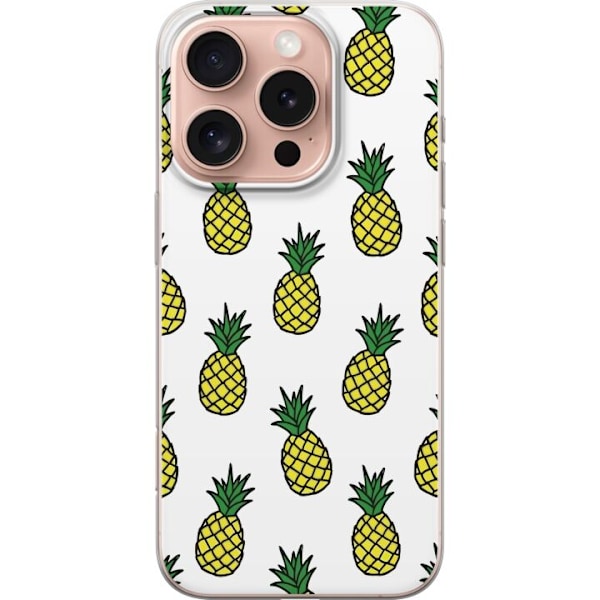 Apple iPhone 16 Pro Gennemsigtig cover Ananas mønster