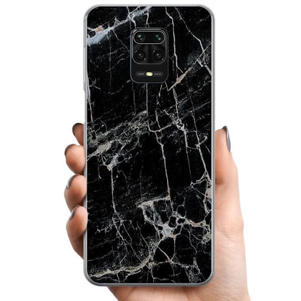 Xiaomi Redmi Note 9 Pro TPU Mobilcover Sort marmor