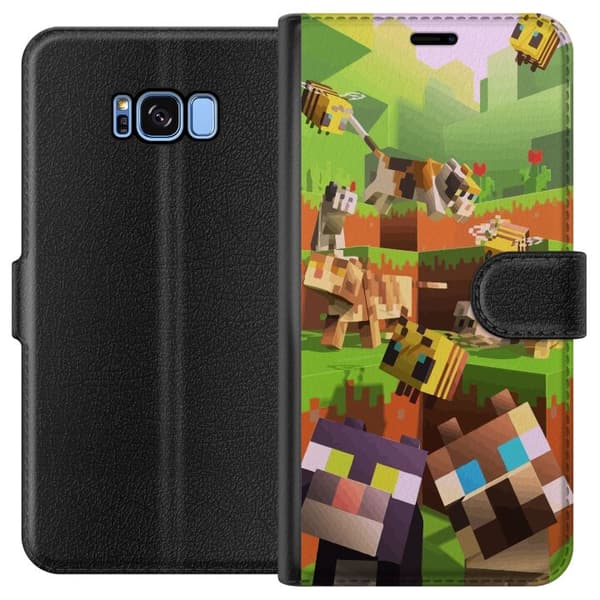 Kompatibelt Plånboksfodral till Samsung Galaxy S8 MineCraft