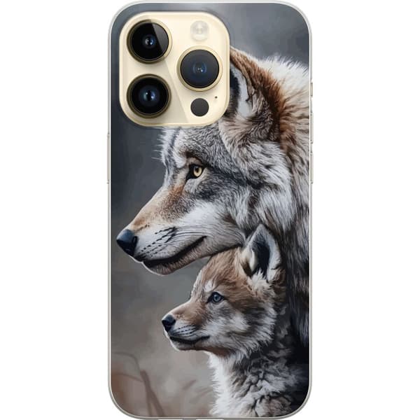 Kompatibelt Mobildeksel til Apple iPhone 15 Pro Ulver Ville Ulv Dyr Mystikk