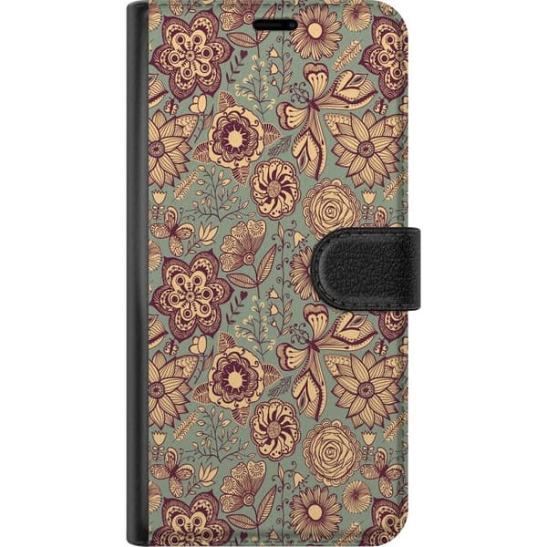Kompatibelt Lommeboketui til Samsung Galaxy S23 Vintage Blomster