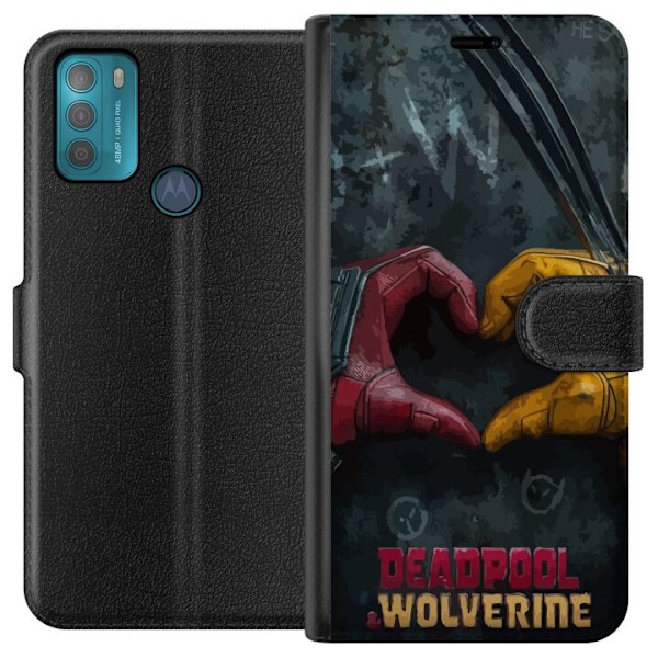 Motorola Moto G50 Plånboksfodral Wolverine Deadpool