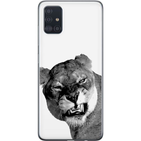 Samsung Galaxy A51 Läpinäkyvä kuori Leijona Taiteellinen Eläinaihe Afrikkalainen Tyyli Viidakon Tunnelma Graafinen Suunnittelu Kotikoristeet Eläi