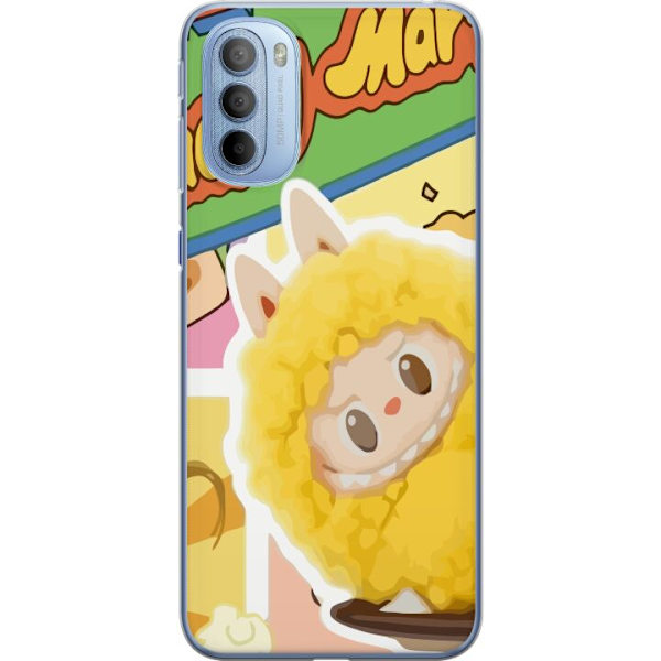 Motorola Moto G31 Läpinäkyvä kuori Labubu Wacky Mart Pop Mart -sarjan keräilyfiguuri Söpö Muotoilu Suosittu Teemalelu Sarja Luova Taidelelu