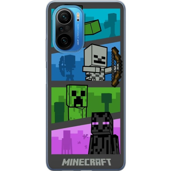 Xiaomi Poco F3 Gennemsigtig cover Minecraft