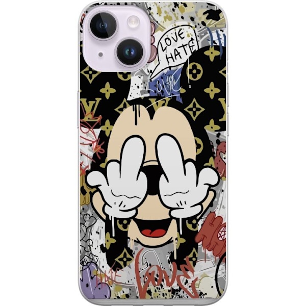 Apple iPhone 14 Genomskinligt Skal Mickey Mouse
