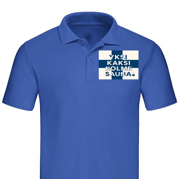 Poloshirt til Voksen | Elegant Poloshirt BAD Bare tag en sauna Blå XX-Large
