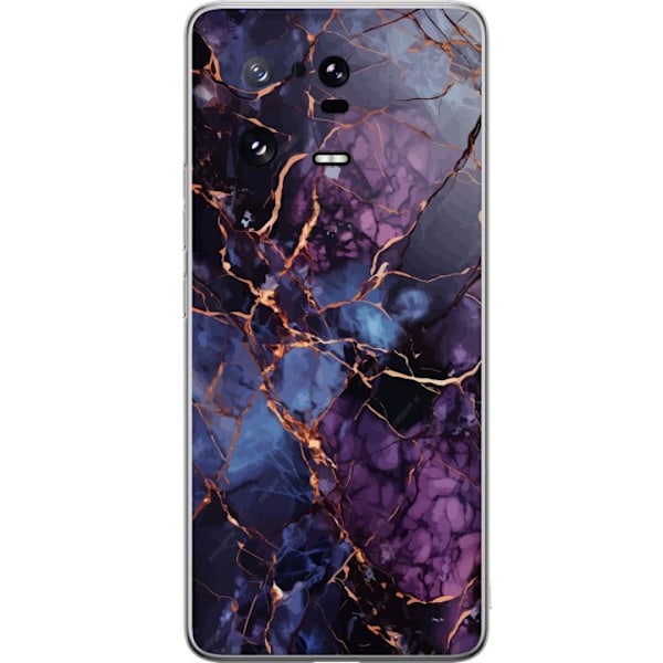 Xiaomi 13 Pro Gennemsigtig cover Marmor Blå Lilla